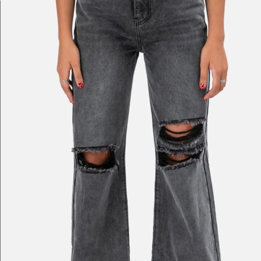Adika Black Gray Jeans